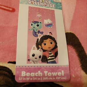 Beach towel. Gabbys Playhouse. 27x54. New with tags.